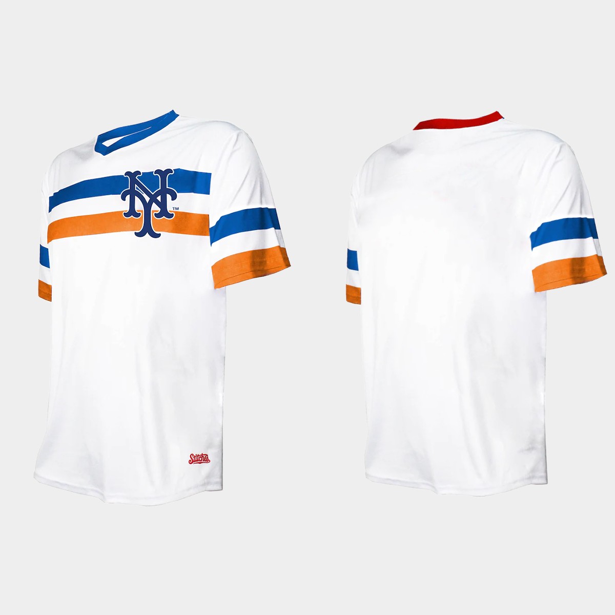 Men's New York Mets Cooperstown Collection V-Neck Jersey - White