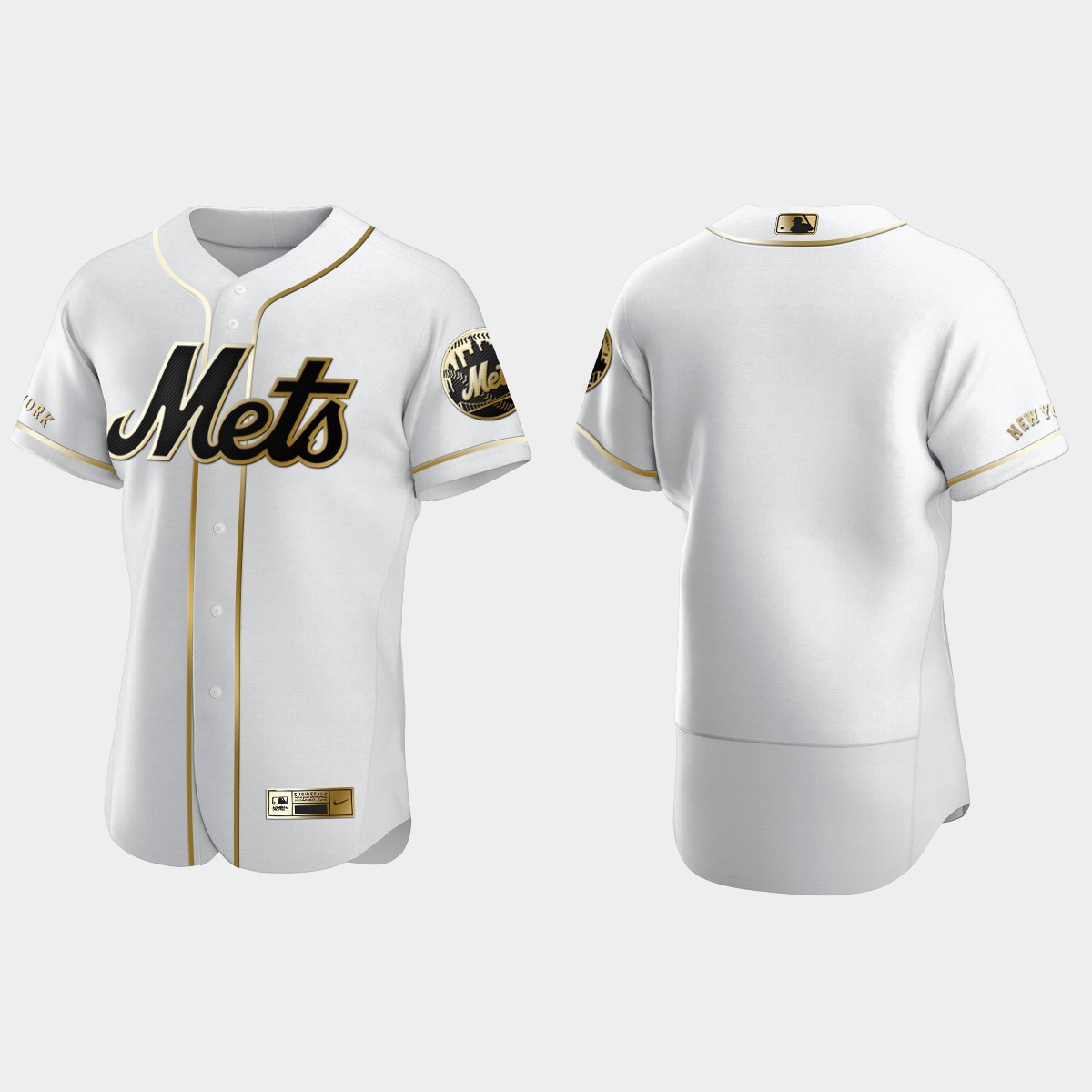 Men's New York Mets Golden Edition Jersey - White