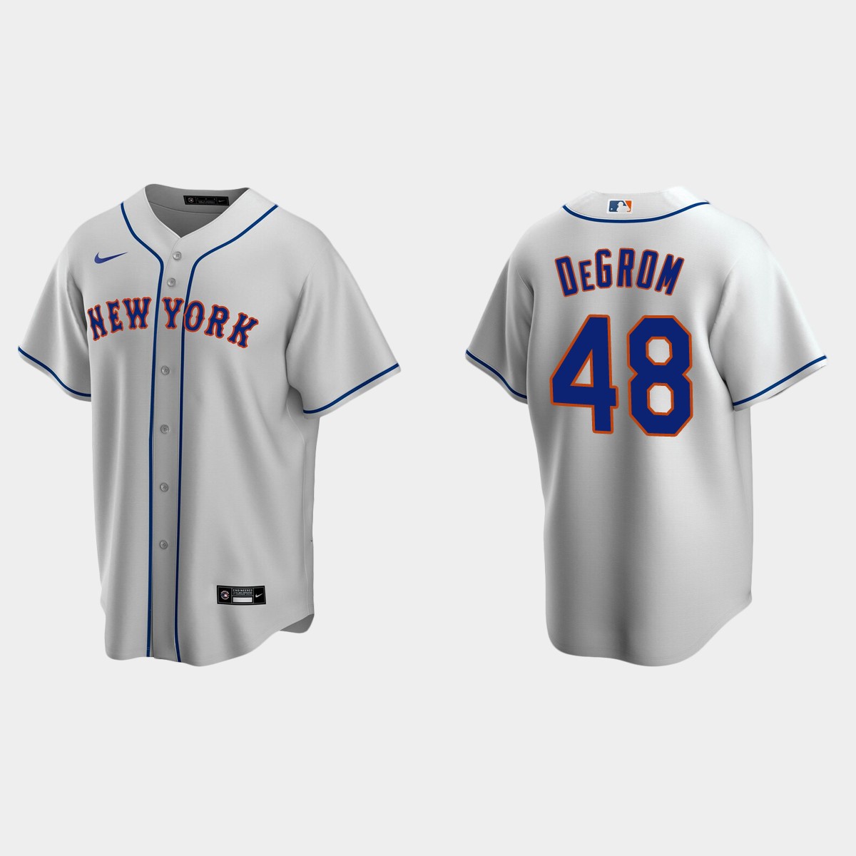 Men's New York Mets Jacob deGrom Road Jersey - Gray