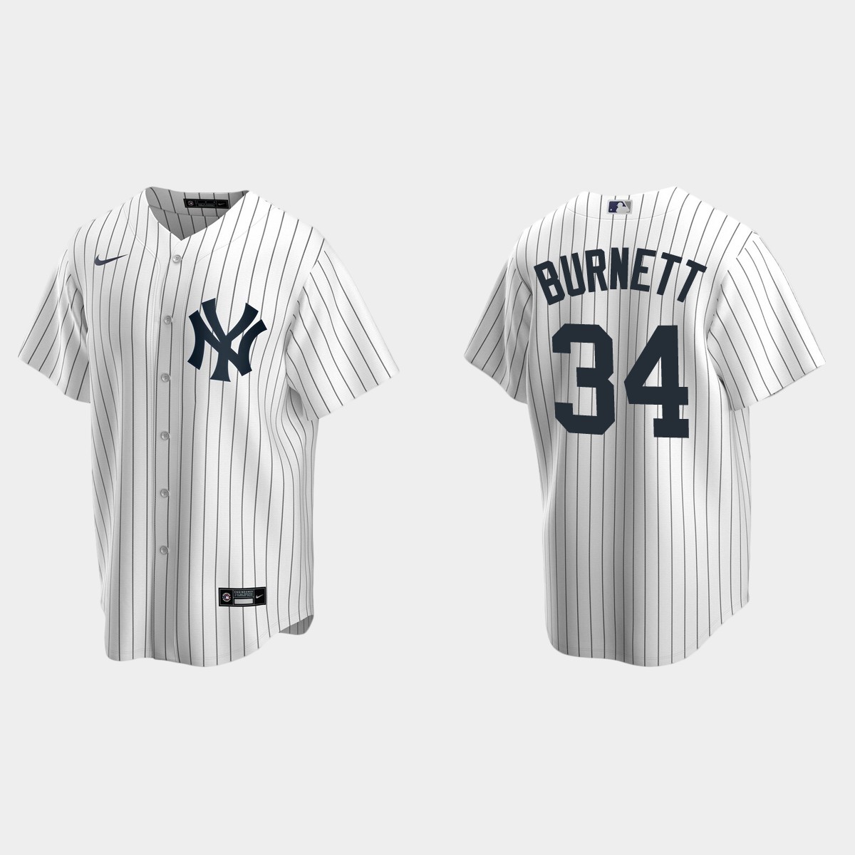 Men's New York Yankees A.J. Burnett White Retired Player Jersey