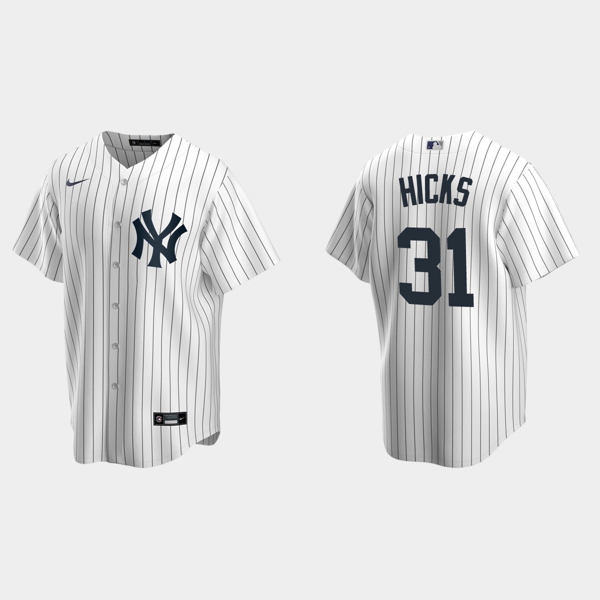 Men's New York Yankees Aaron Hicks Home Jersey - White