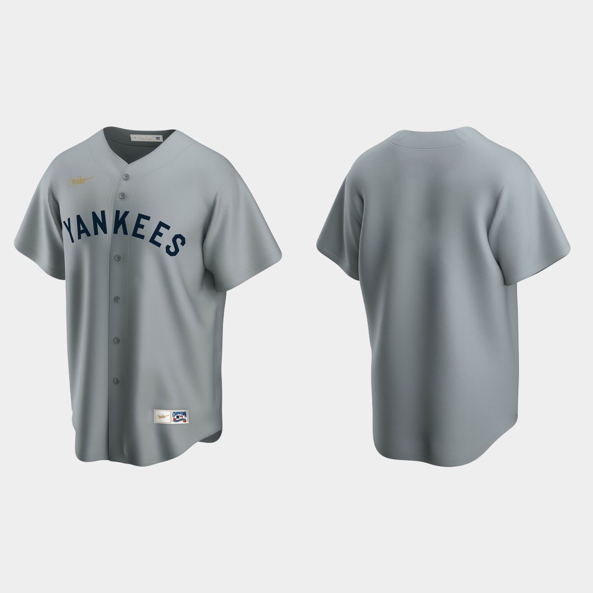 Men's New York Yankees Cooperstown Collection Road Jersey - Gray
