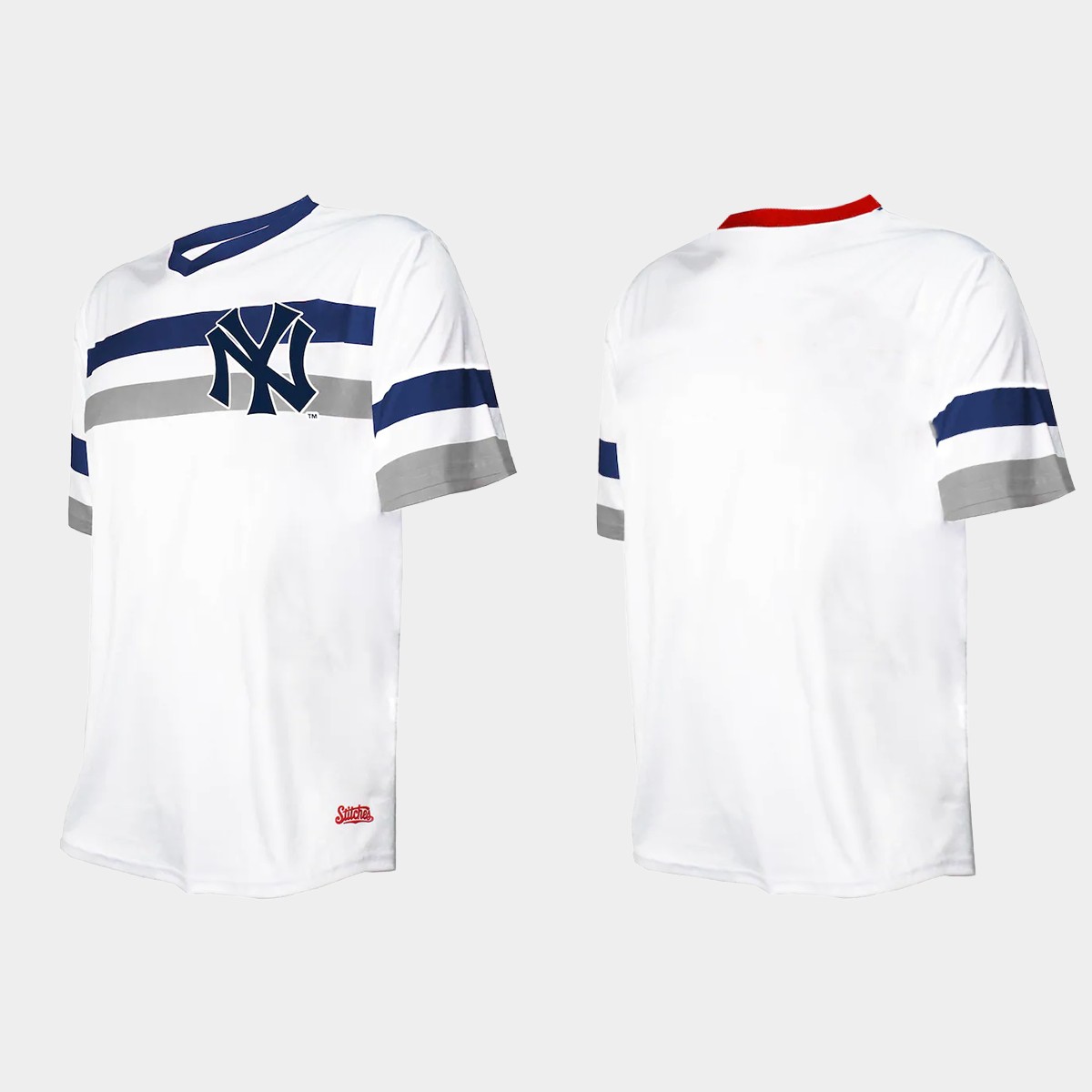 Men's New York Yankees Cooperstown Collection V-Neck Jersey - White