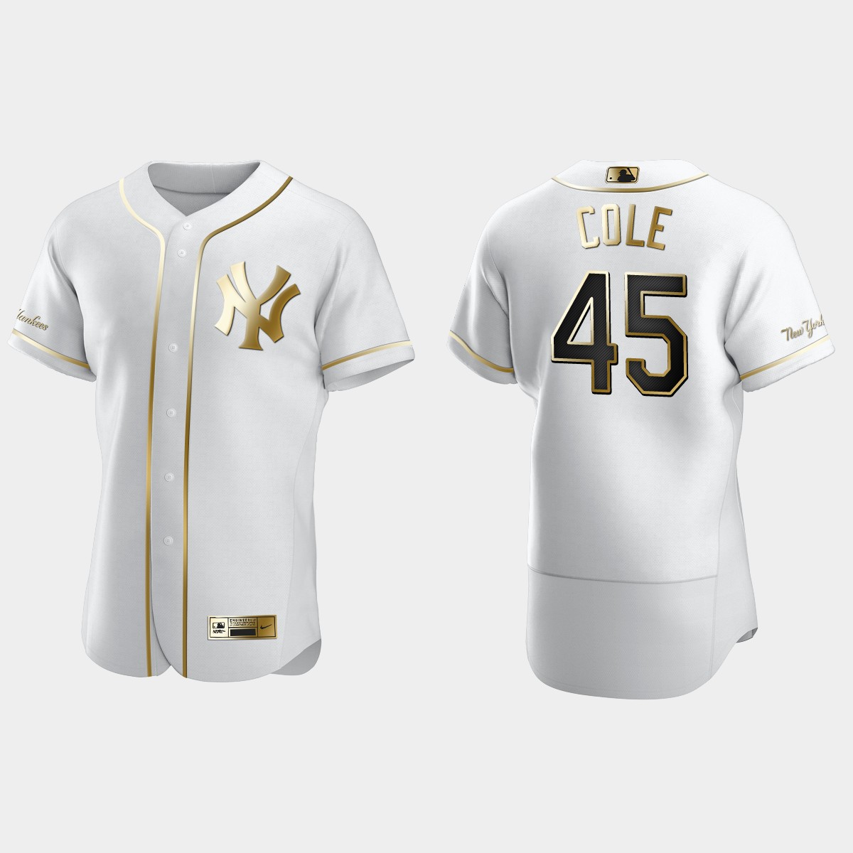 Men's New York Yankees Gerrit Cole Golden Edition Jersey - White
