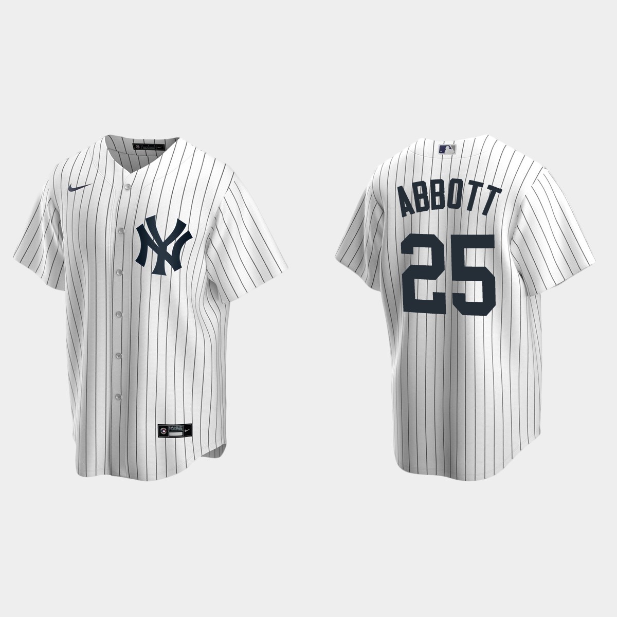Men's New York Yankees Jim Abbott White Retired Player Jersey