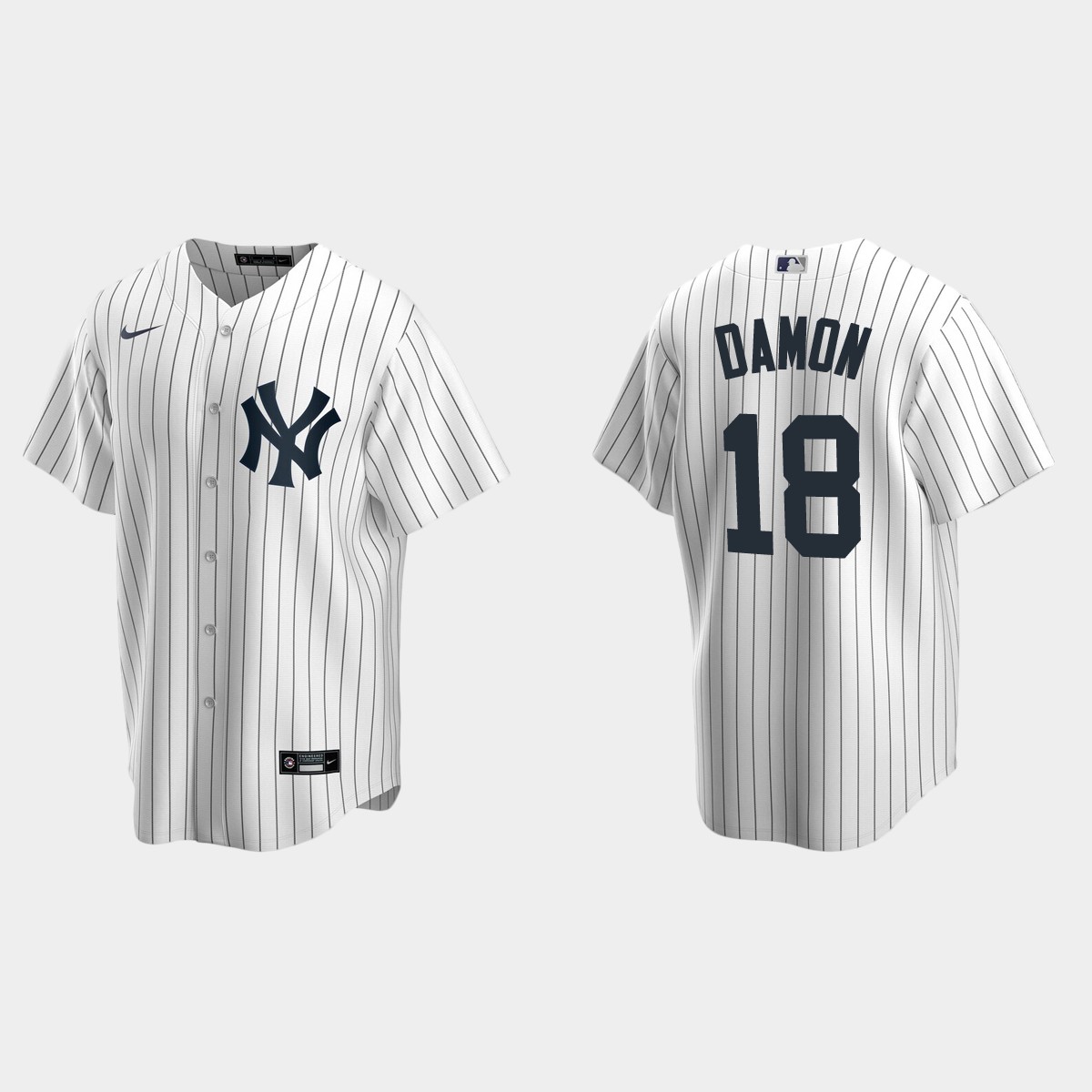 Men's New York Yankees Johnny Damon White Retired Player Jersey