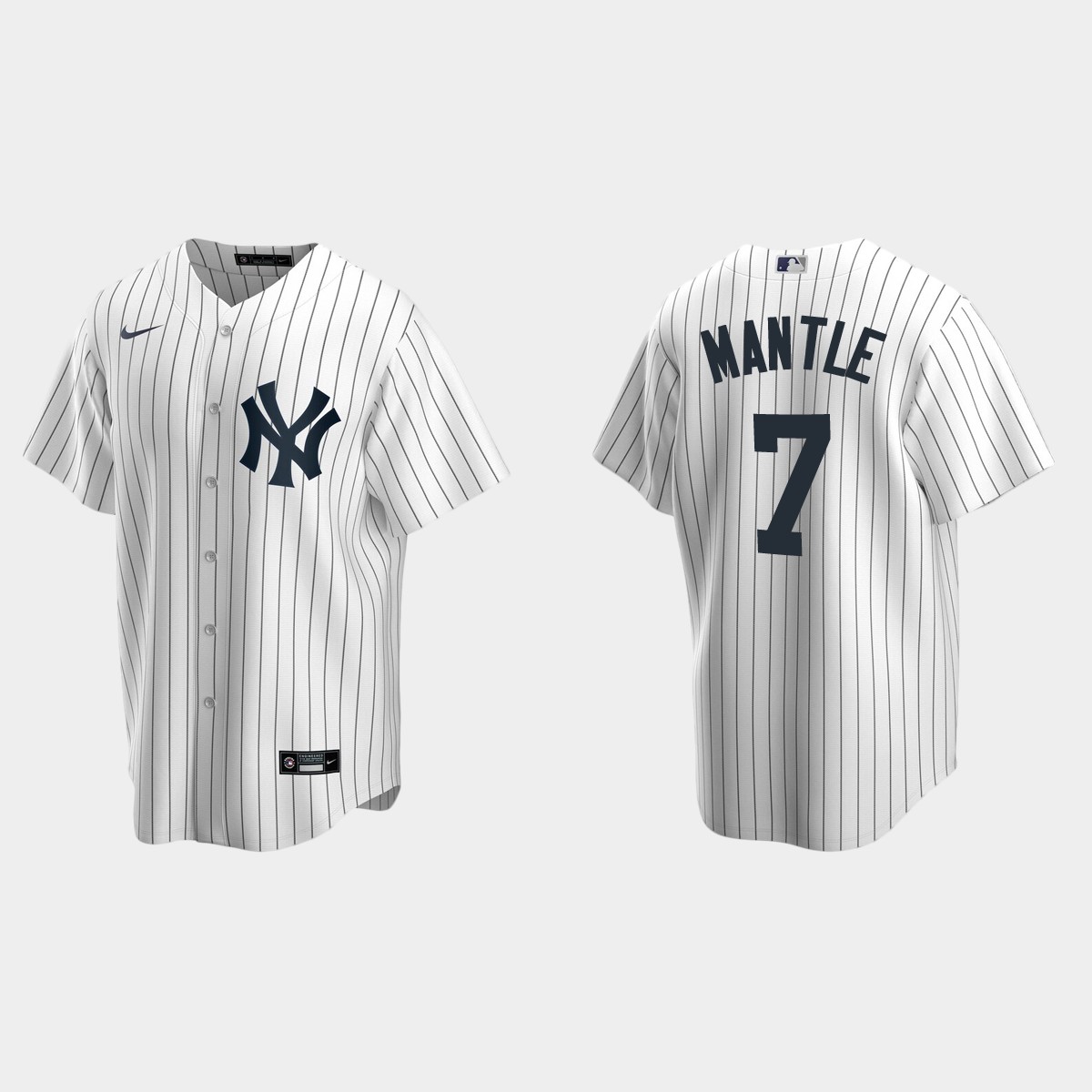 Men's New York Yankees Mickey Mantle Home Jersey - White