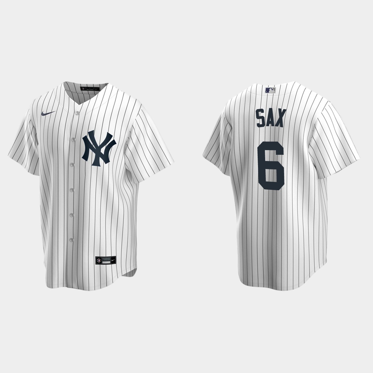 Men's New York Yankees Steve Sax White Retired Player Jersey