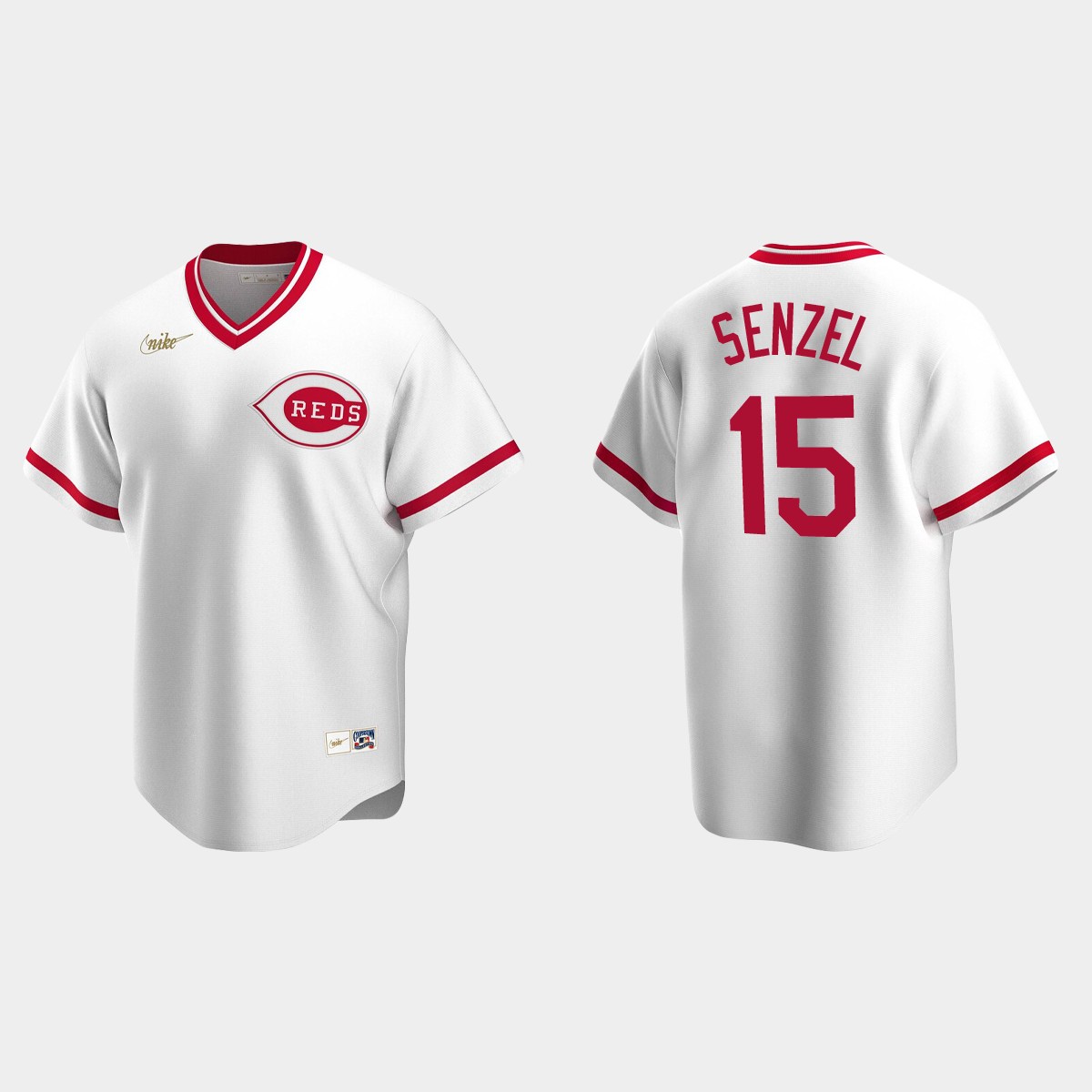 Men's Nick Senzel Cincinnati Reds Cooperstown Collection Home Jersey - White