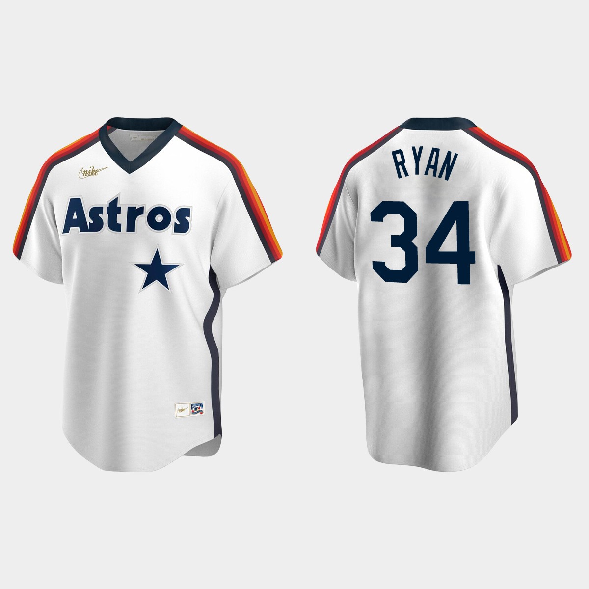 Men's Nolan Ryan Houston Astros Cooperstown Collection Home Jersey - White