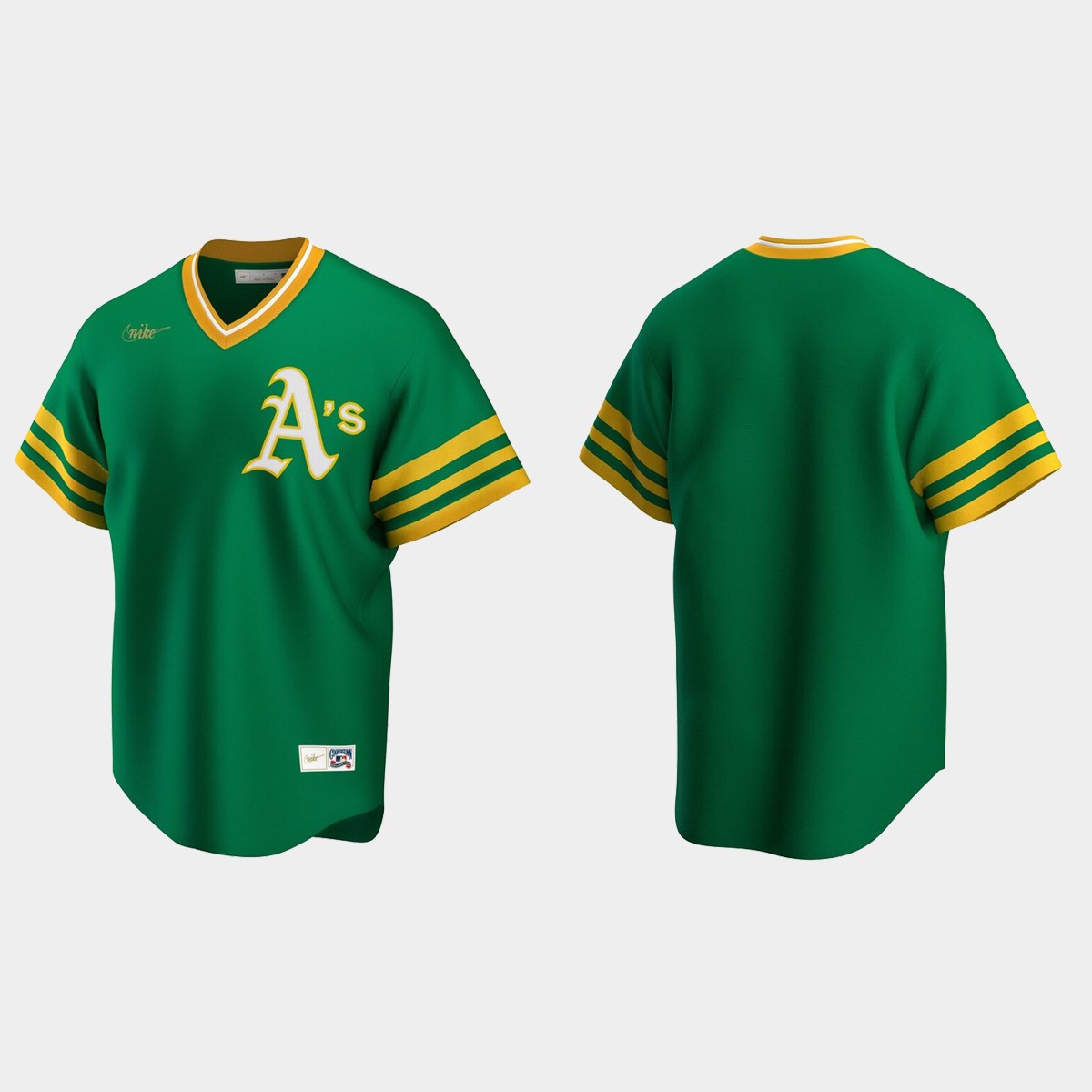 Men's Oakland Athletics Road Cooperstown Collection Jersey - Kelly Green
