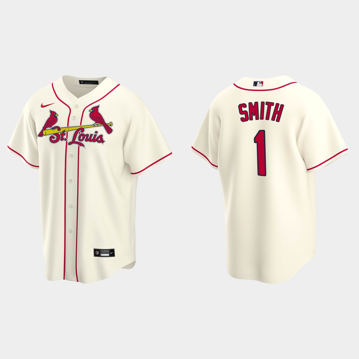 Men's Ozzie Smith #1 St. Louis Cardinals Alternate Jersey - Cream