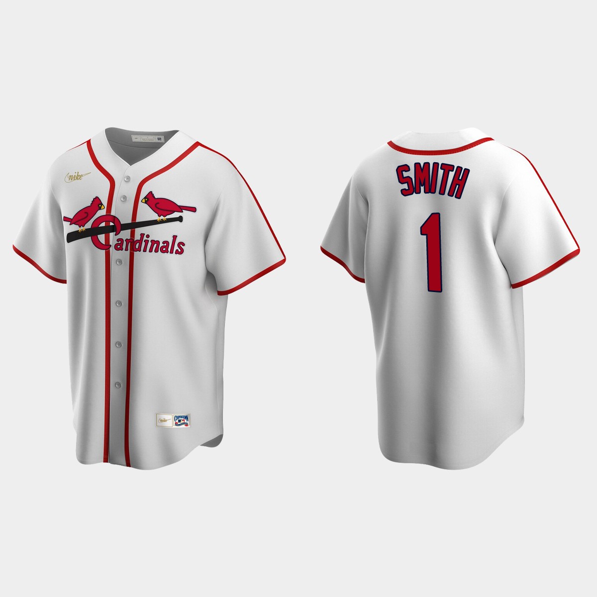 Men's Ozzie Smith St. Louis Cardinals Cooperstown Collection Home Jersey - White