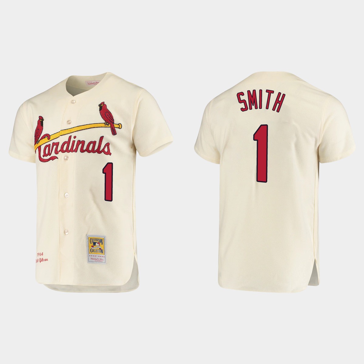 Men's Ozzie Smith St. Louis Cardinals Cooperstown Collection Jersey - Cream