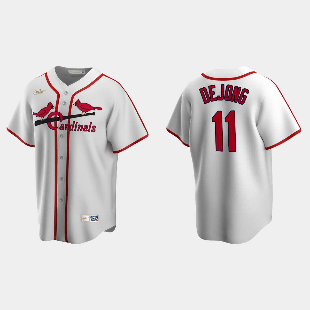 Men's Paul DeJong #11 St. Louis Cardinals Cooperstown Collection Home Jersey - White