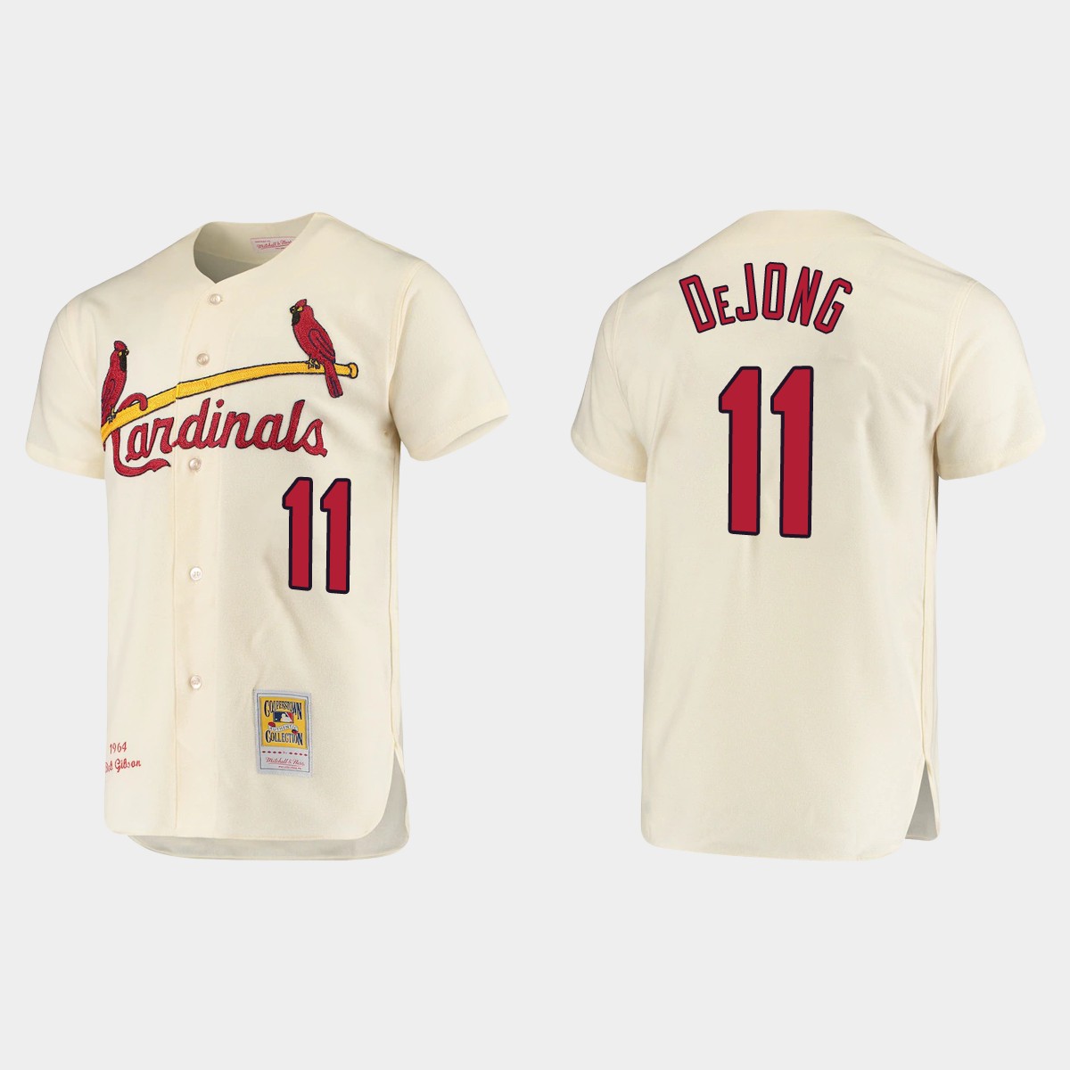 Men's Paul DeJong St. Louis Cardinals Cooperstown Collection Jersey - Cream