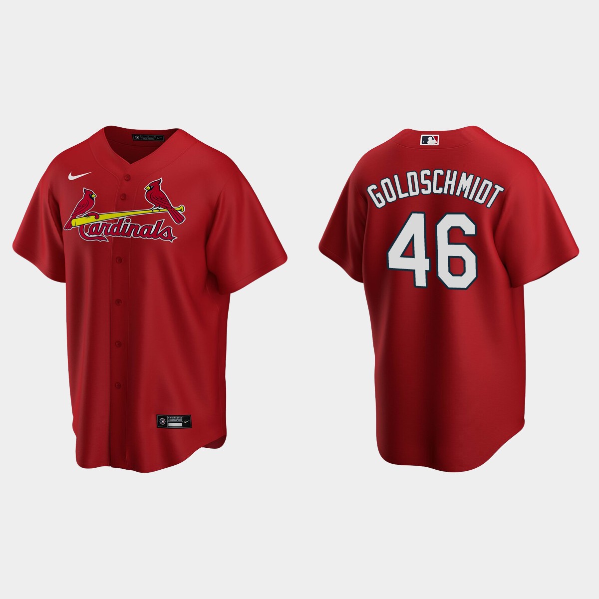 Men’s Paul Goldschmidt #46 St. Louis Cardinals Alternate Jersey – Red