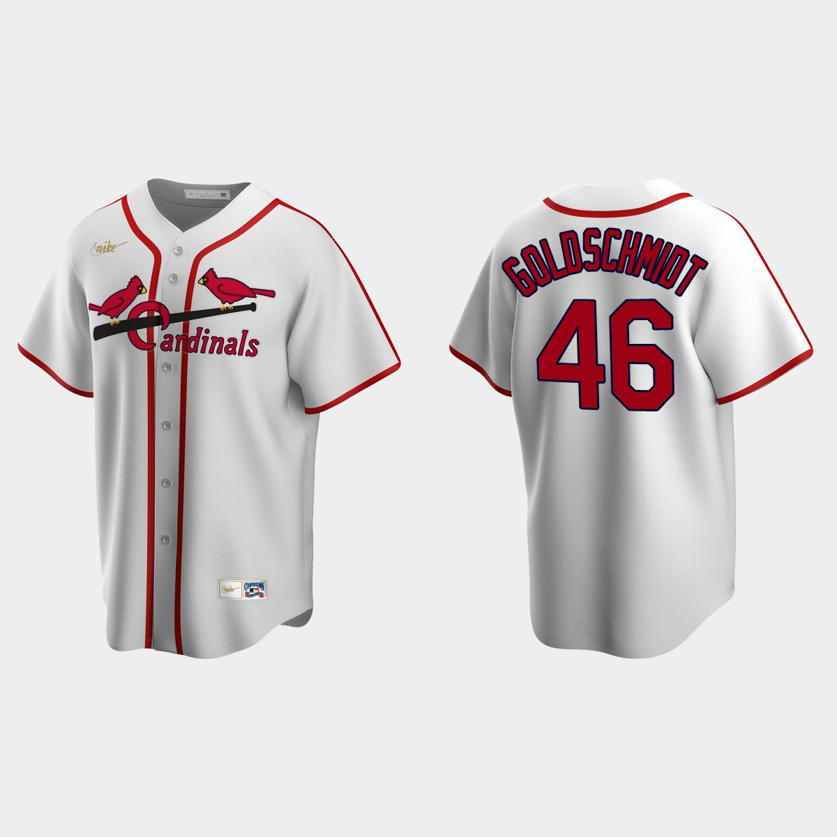 Men's Paul Goldschmidt St. Louis Cardinals Cooperstown Collection Home Jersey - White