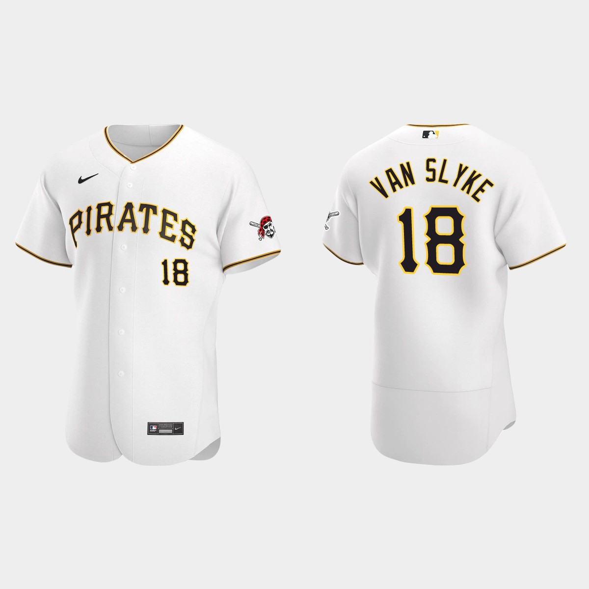 Men's Pittsburgh Pirates Andy Van Slyke White Retired Player Jersey