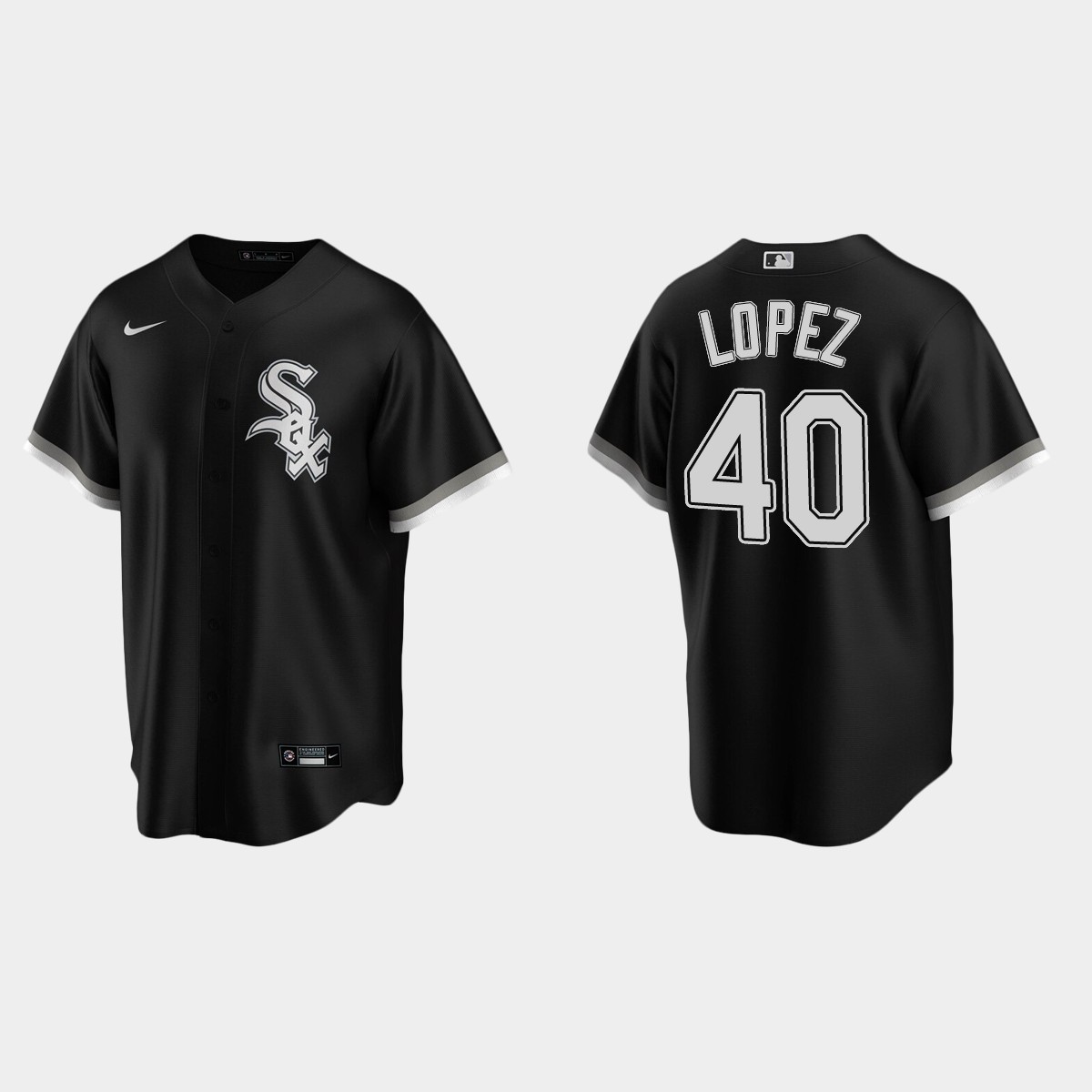 Men's Reynaldo Lopez Chicago White Sox Alternate Jersey - Black