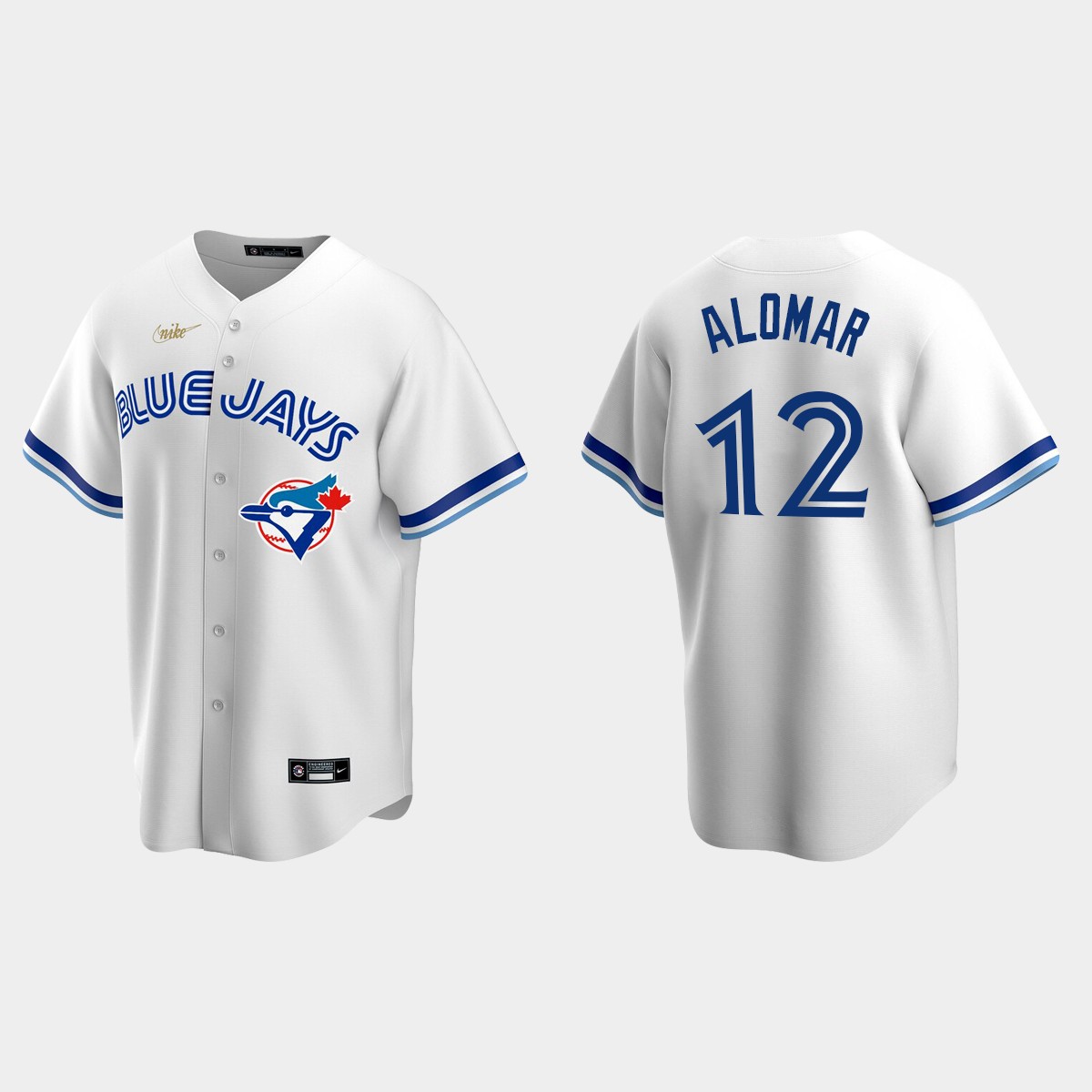 Men's Roberto Alomar #12 Toronto Blue Jays Cooperstown Collection Home Jersey - White