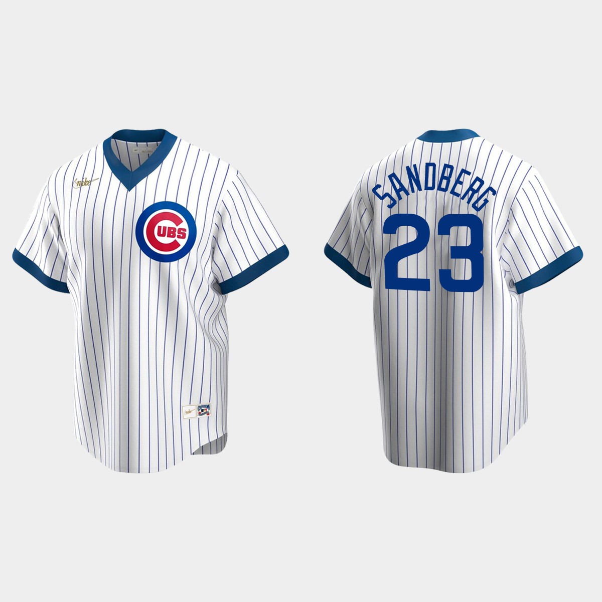 Men's Ryne Sandberg #23 Chicago Cubs Cooperstown Collection Home Jersey - White