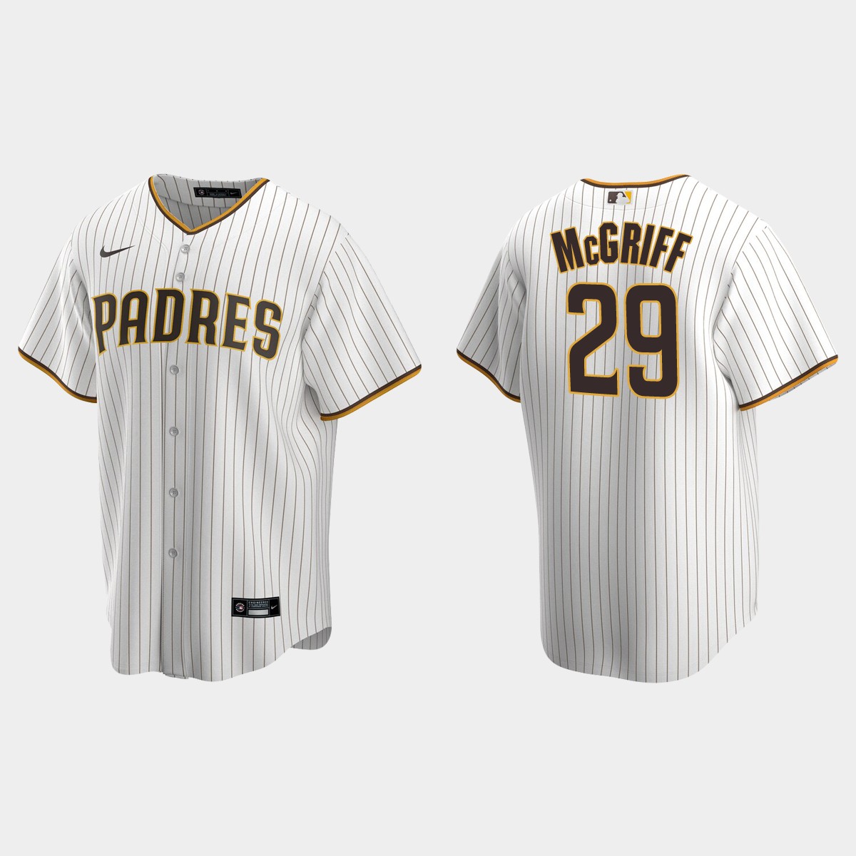 Men's San Diego Padres Fred McGriff White Brown Retired Player Jersey
