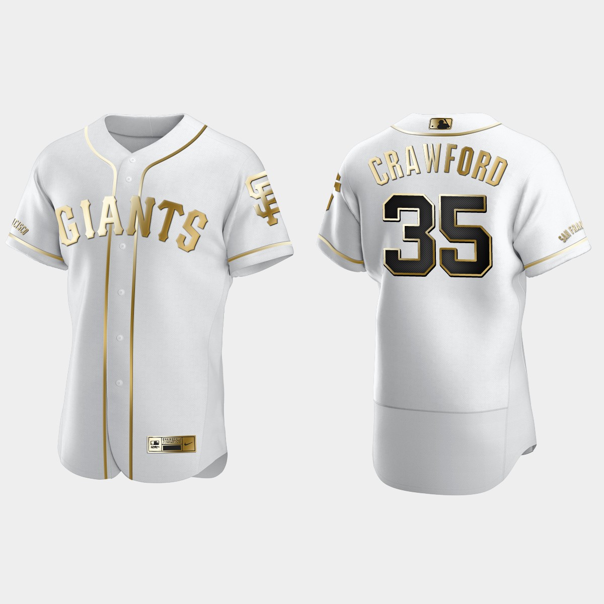 Men's San Francisco Giants Brandon Crawford Golden Edition Jersey - White