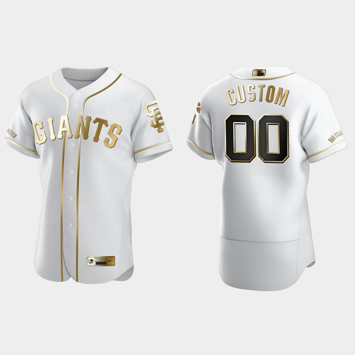 Men's San Francisco Giants Custom Golden Edition Jersey - White