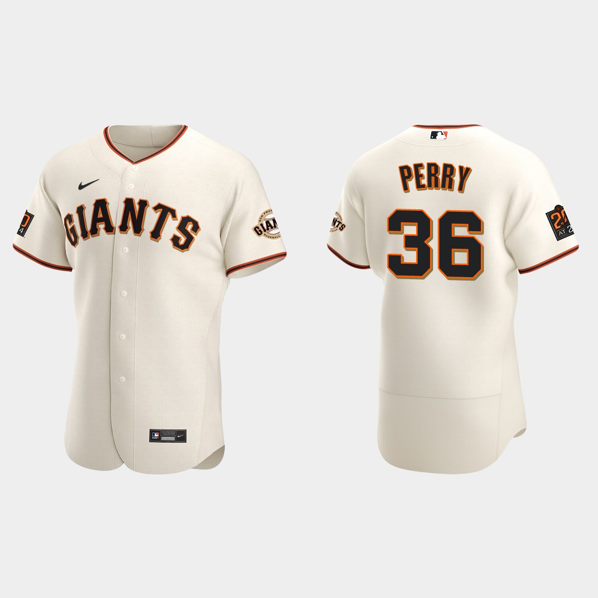 Men's San Francisco Giants Gaylord Perry Cream Retired Player Jersey
