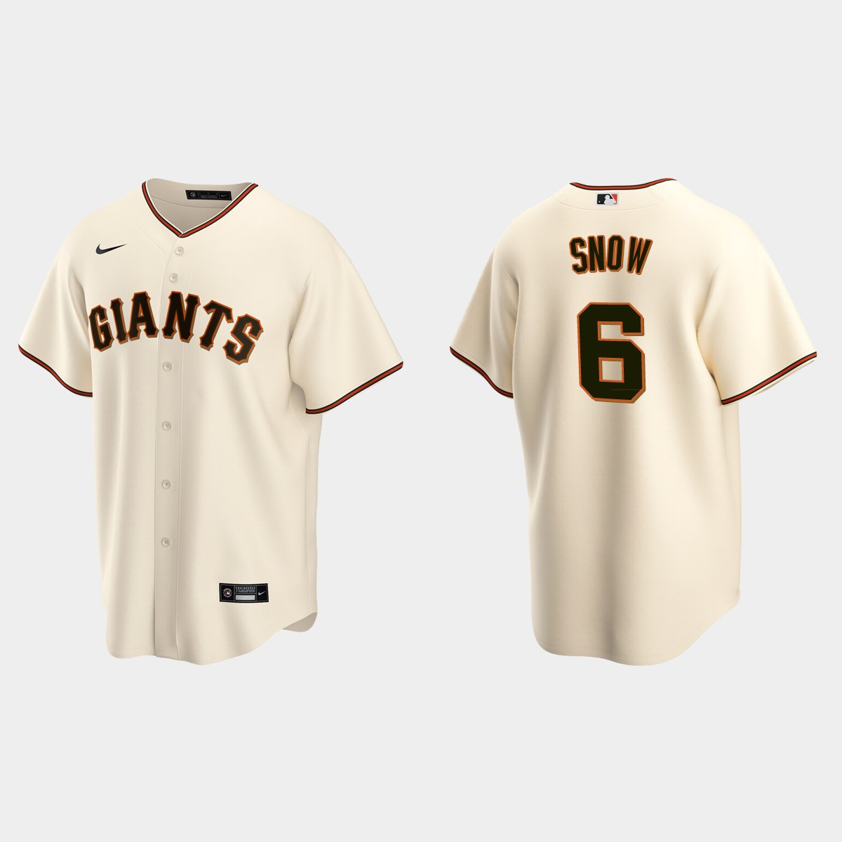 Men's San Francisco Giants JT Snow Cream Retired Player Jersey