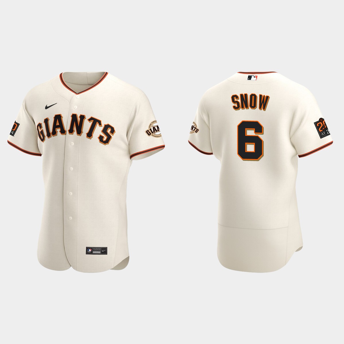 Men's San Francisco Giants JT Snow Cream Retired Player Jersey