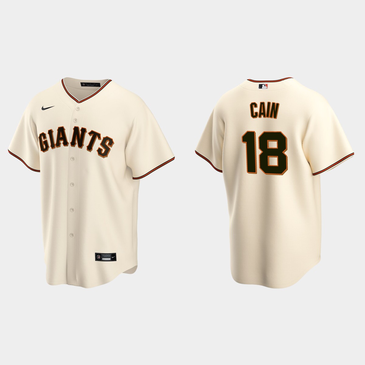 Men's San Francisco Giants Matt Cain Cream Retired Player Jersey