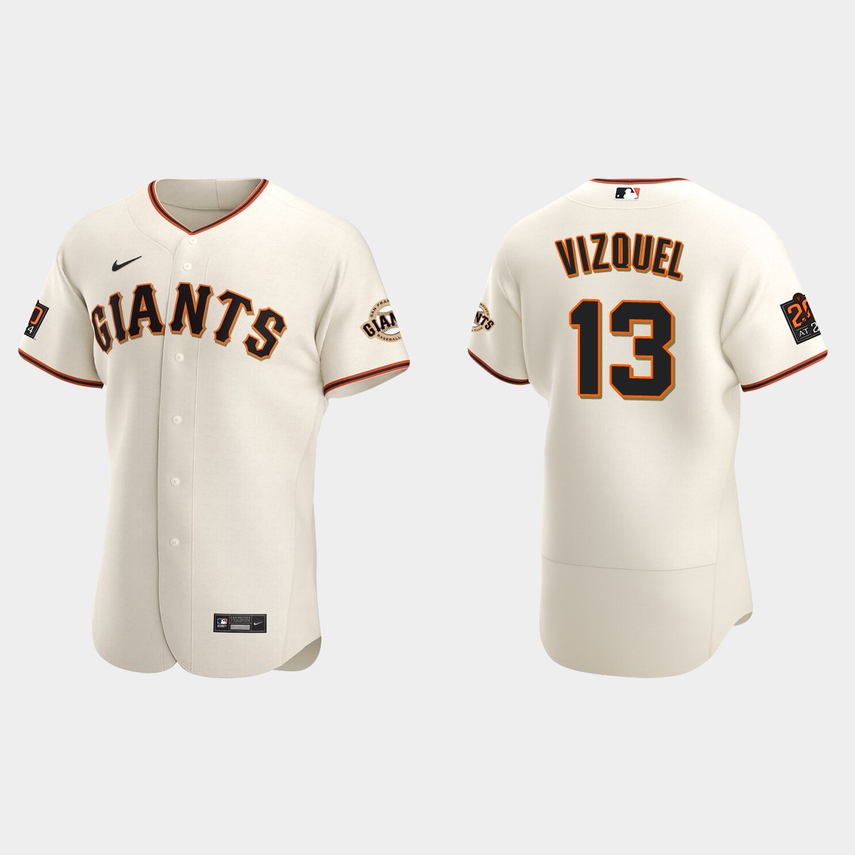 Men's San Francisco Giants Omar Vizquel Cream Retired Player Jersey