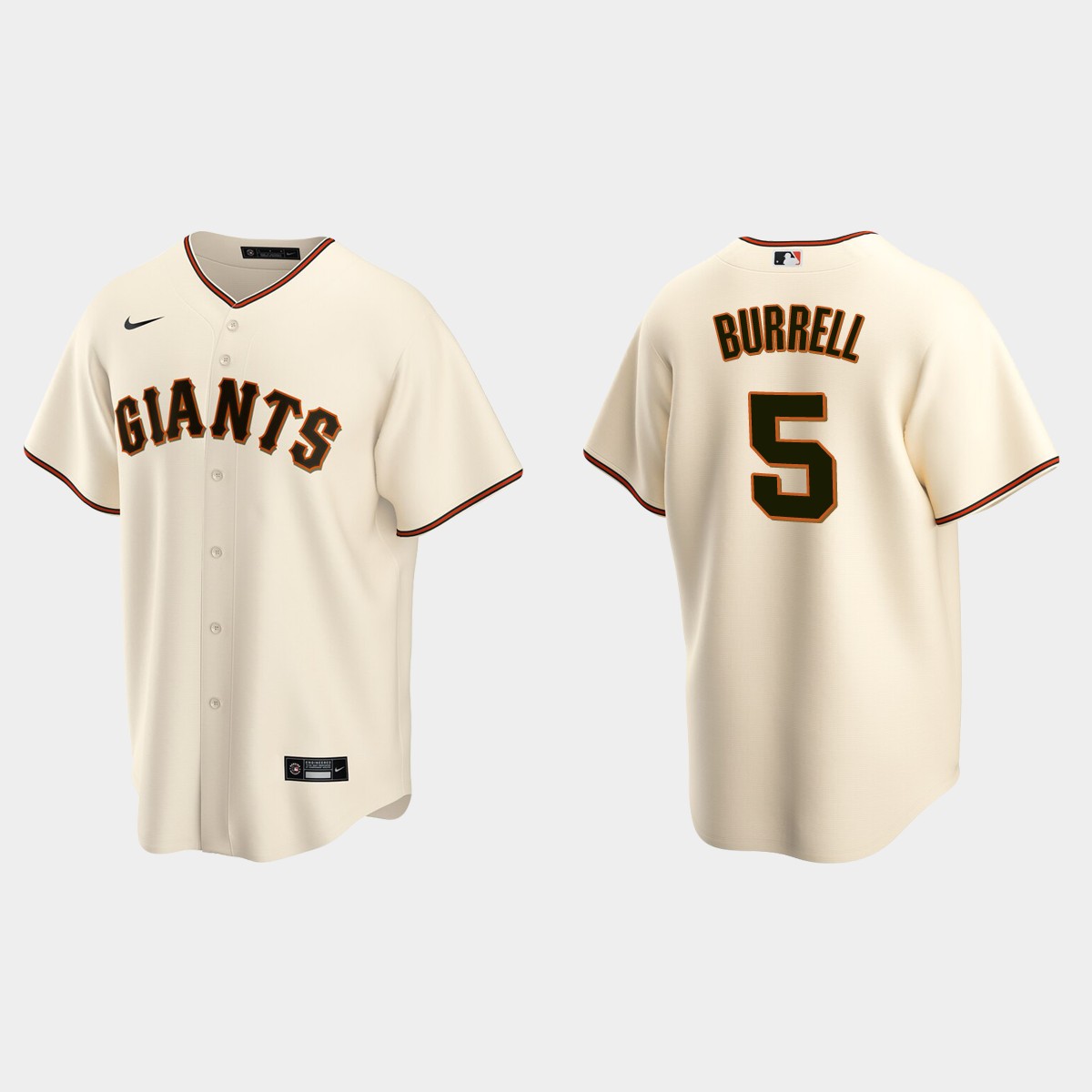 Men's San Francisco Giants Pat Burrell Cream Retired Player Jersey