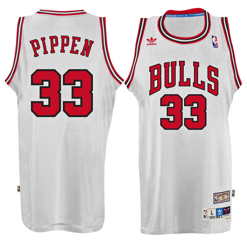 Men's Scottie Pippen Chicago Bulls White Hardwood Classics Swingman Jersey