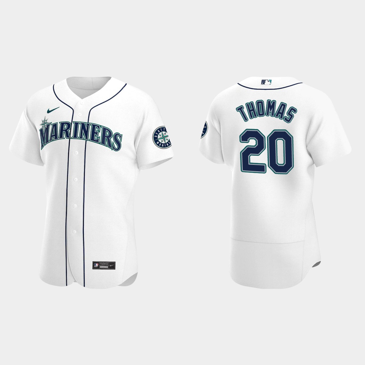 Men's Seattle Mariners Gorman Thomas White Retired Player Jersey