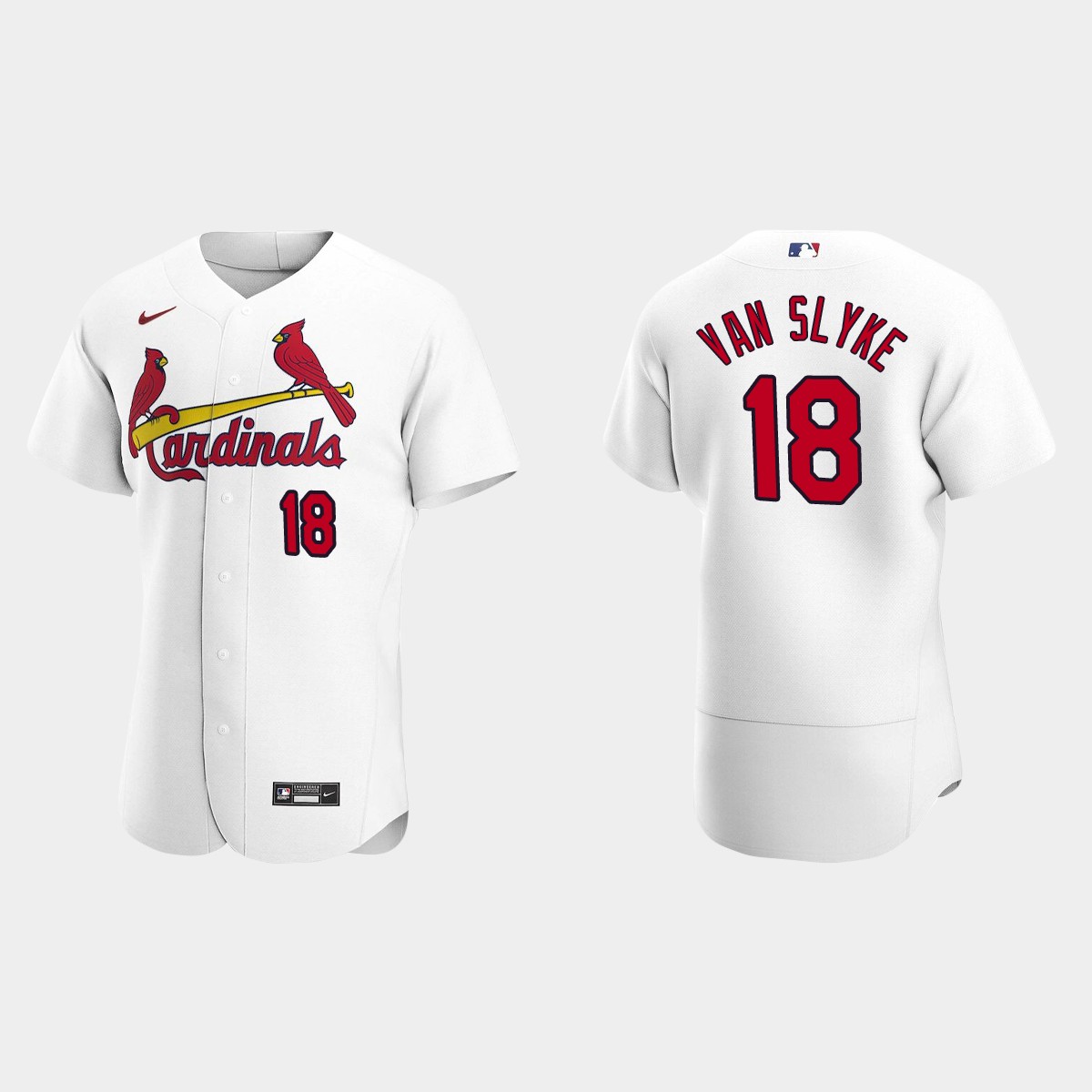 Men's St. Louis Cardinals Andy Van Slyke White Retired Player Jersey