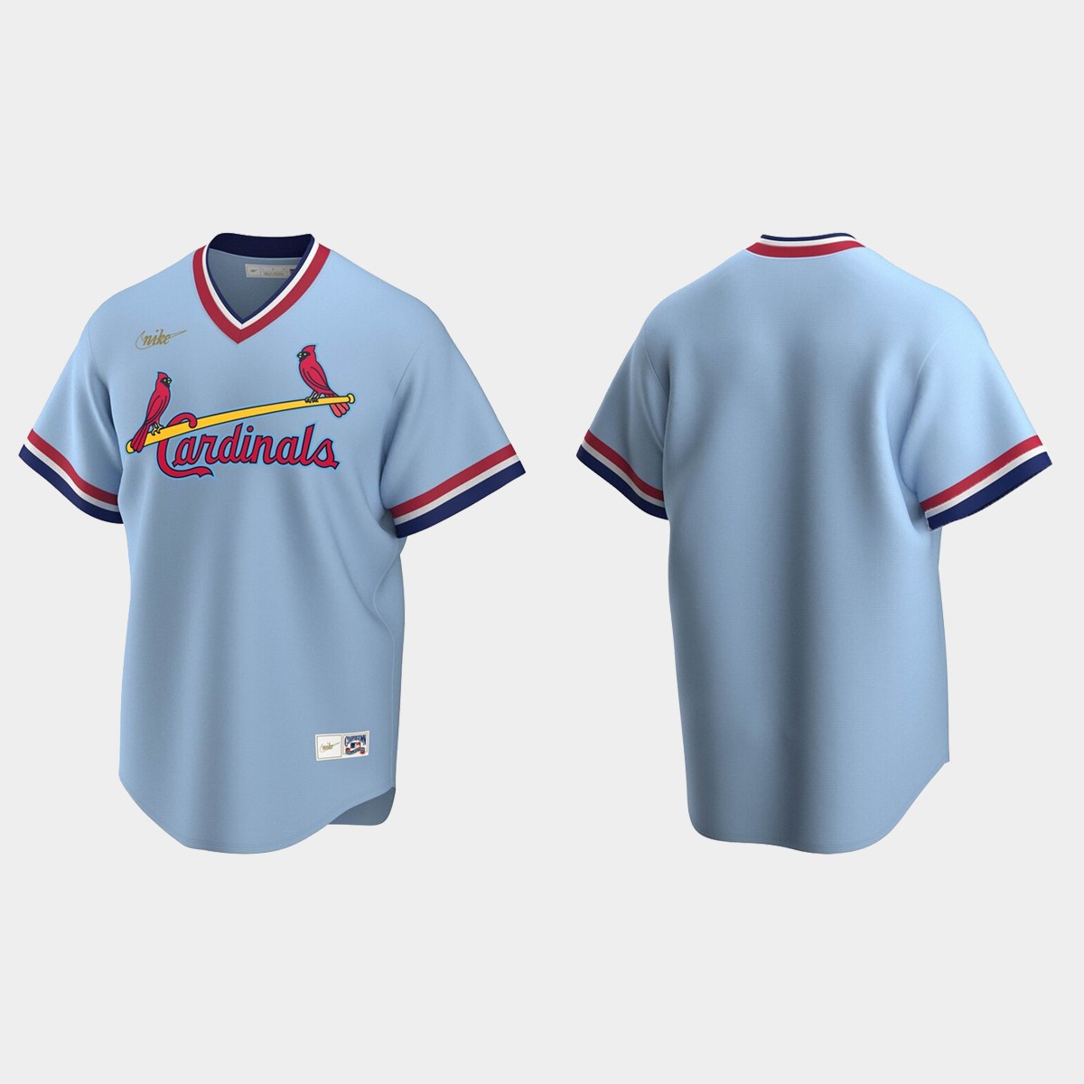 Men's St. Louis Cardinals Road Cooperstown Collection Jersey - Light Blue