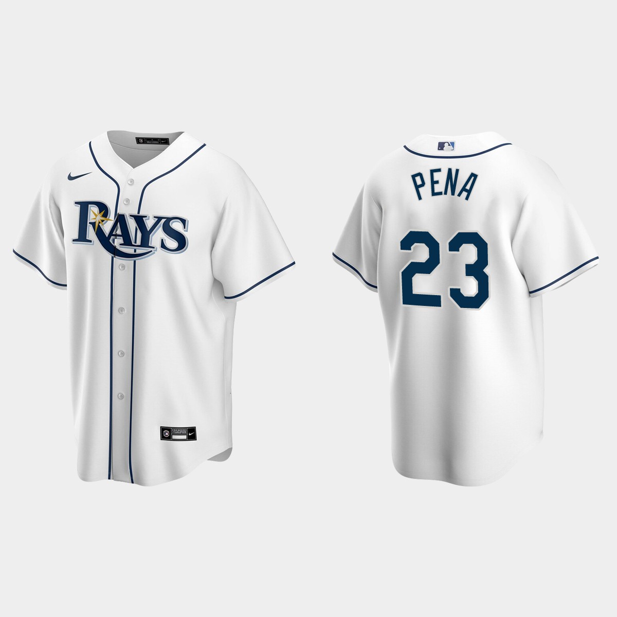 Men's Tampa Bay Rays Carlos Pena White Retired Player Jersey
