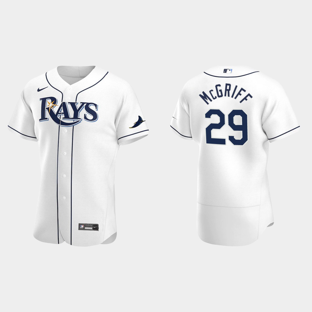 Men's Tampa Bay Rays Fred McGriff White Retired Player Jersey