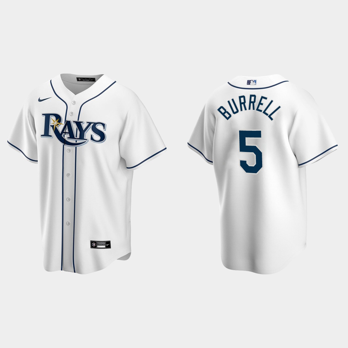 Men's Tampa Bay Rays Pat Burrell White Retired Player Jersey