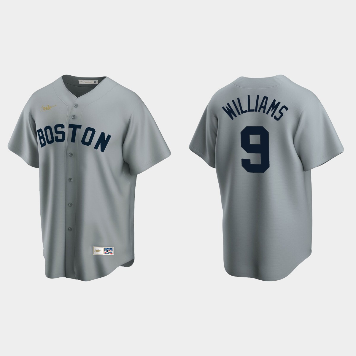 Men's Ted Williams Boston Red Sox Cooperstown Collection Road Jersey - Gray