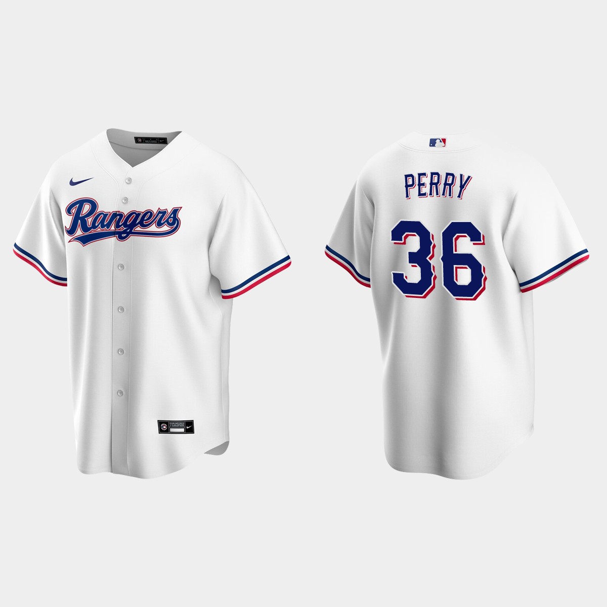 Men's Texas Rangers Gaylord Perry White Retired Player Jersey