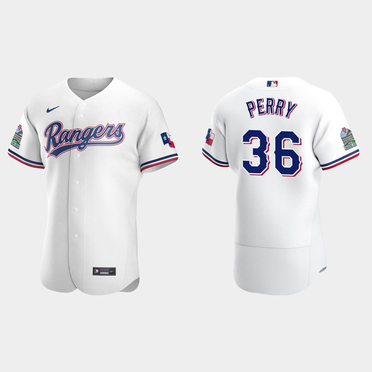 Men's Texas Rangers Gaylord Perry White Retired Player Jersey
