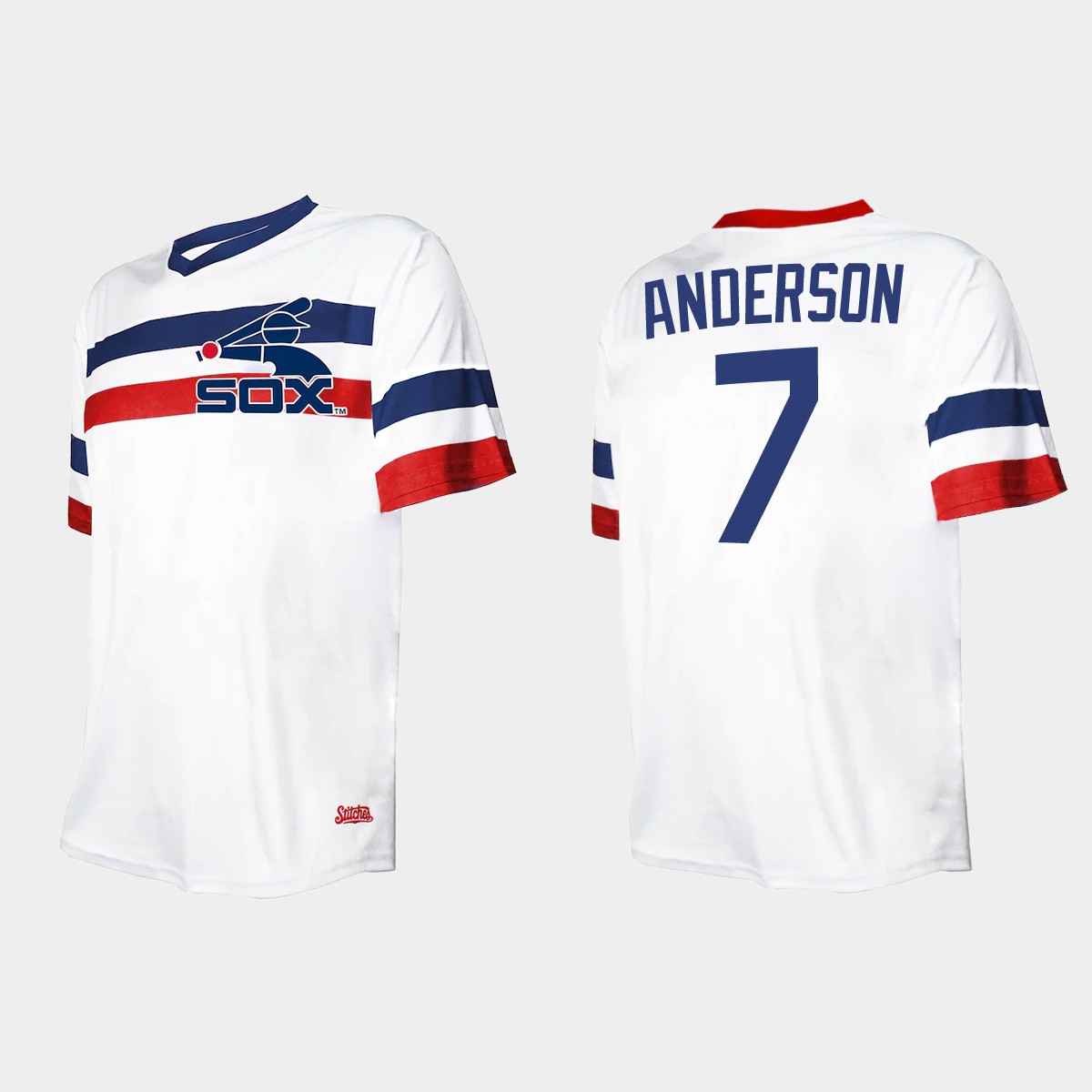 Men's Tim Anderson Chicago White Sox Cooperstown Collection V-Neck Jersey - White