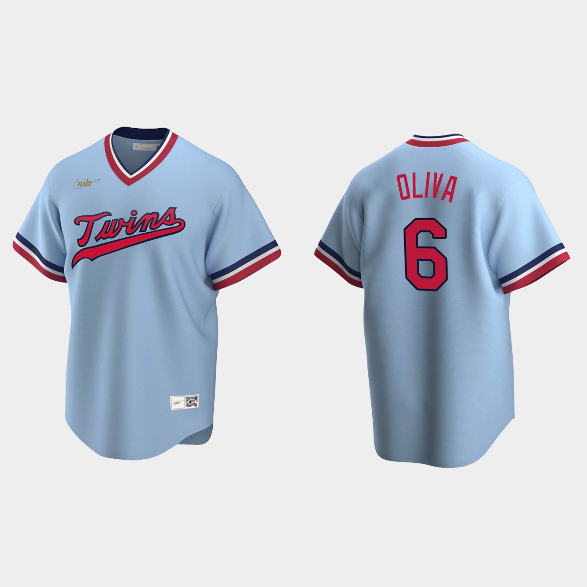 Men's Tony Oliva #6 Minnesota Twins Cooperstown Collection Road Jersey - Light Blue