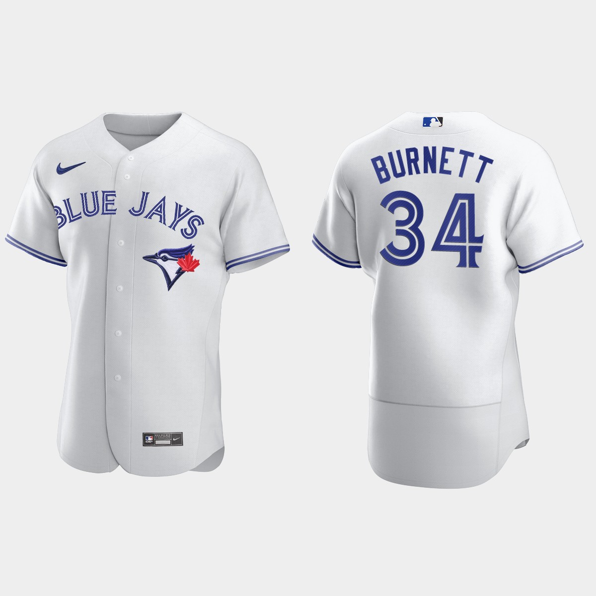 Men's Toronto Blue Jays A.J. Burnett White Retired Player Jersey