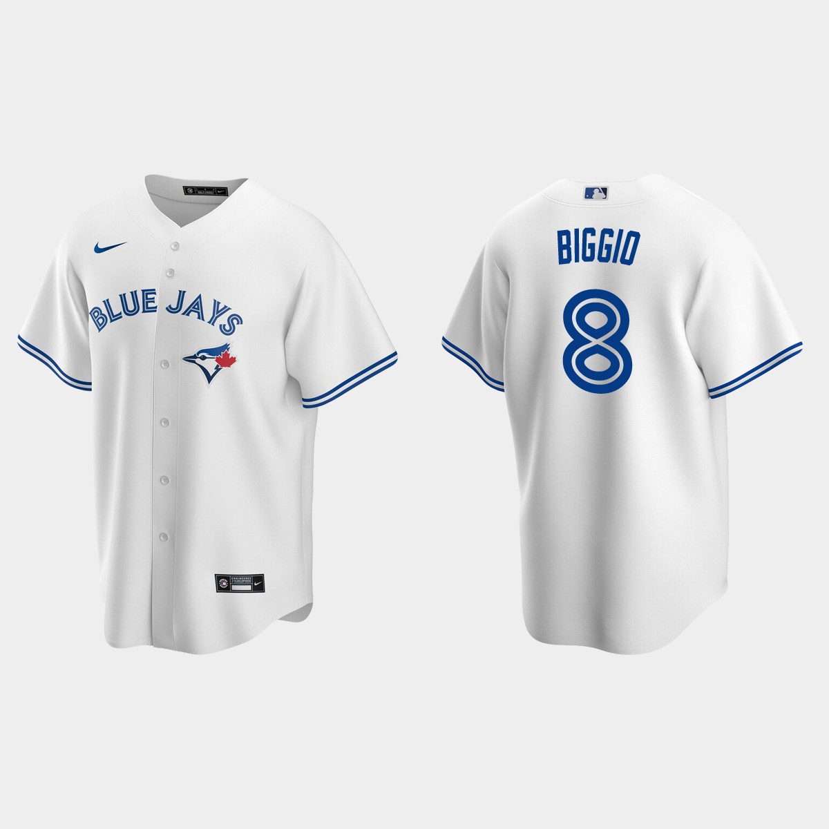 Men's Toronto Blue Jays Cavan Biggio #8 Home Jersey - White