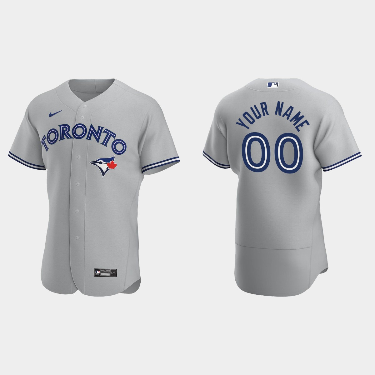 Men's Toronto Blue Jays Gray 2020 Road Custom Jersey